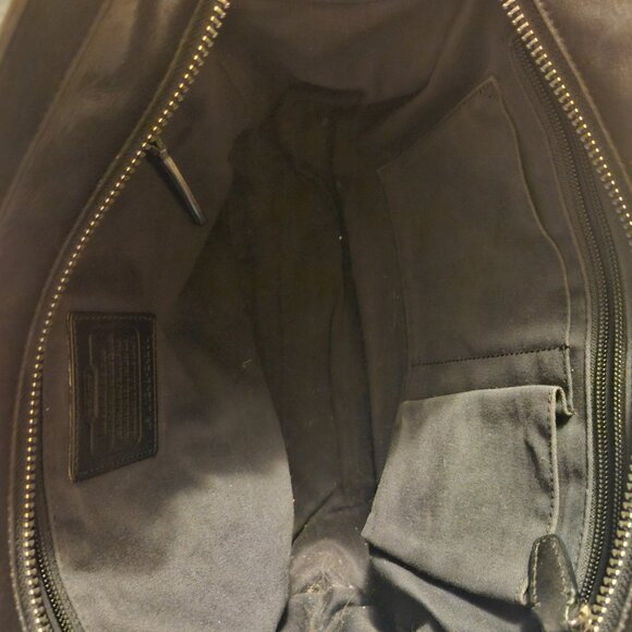 BLACK LEATHER COACH BAG LARGE - Picture 7 of 7
